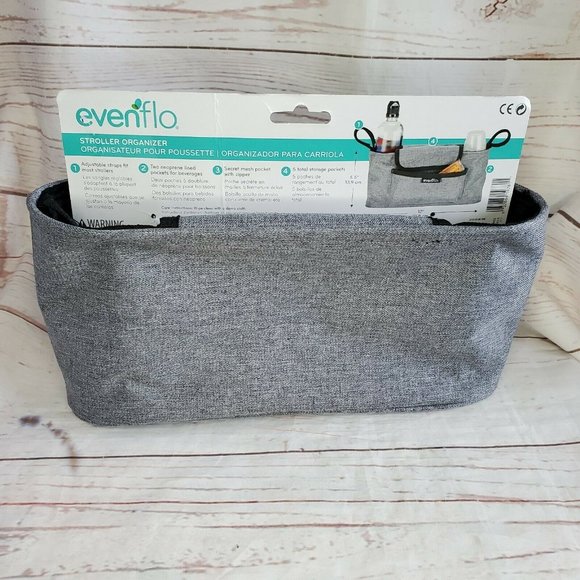 Evenflo 630433 Universal Stroller Organizer - Grey Melange - Picture 3 of 11